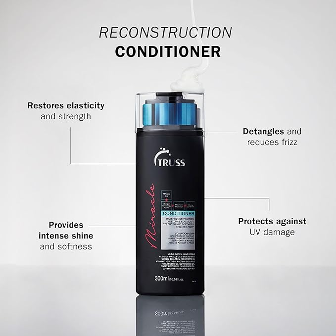 TRUSS Miracle Hair Conditioner for Women & Men - Anti-Aging & Color Protection Hair Care - Anti-Frizz & Hydrating Conditioner - Helps Restore Elasticity, Strength & Shine (10.14 oz)