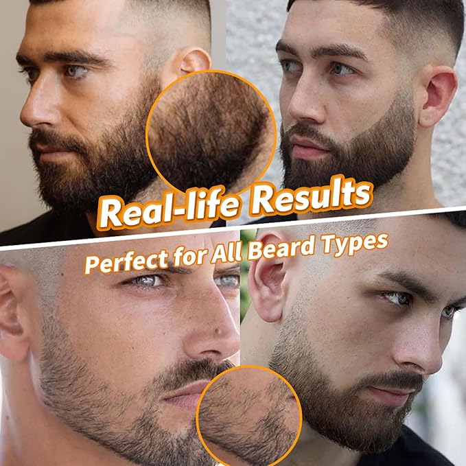 Sevich Beard Pen Filler for Men,Instant Beard Dye for Men,48h Waterproof & Sweatproof, 4-Prong Tip for Seamless Application, Enhances All Beard Types with Fuller, Dark Brown