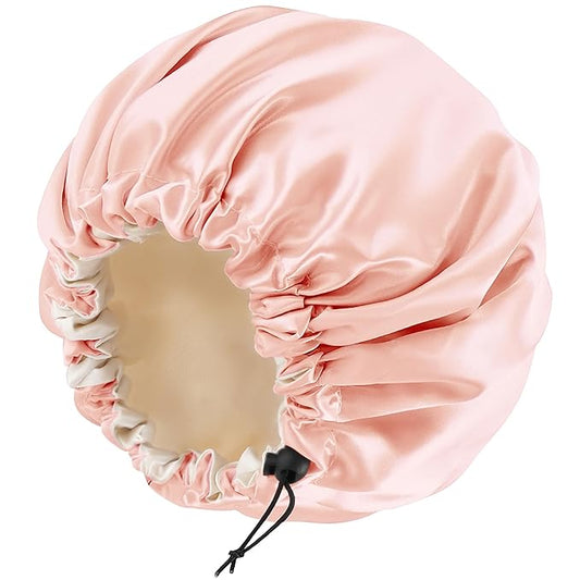 Satin Silk Bonnet for Curly Hair Bonnet Braid Bonnet for Sleeping Bonnets for Women Large Double-Layer Adjustable