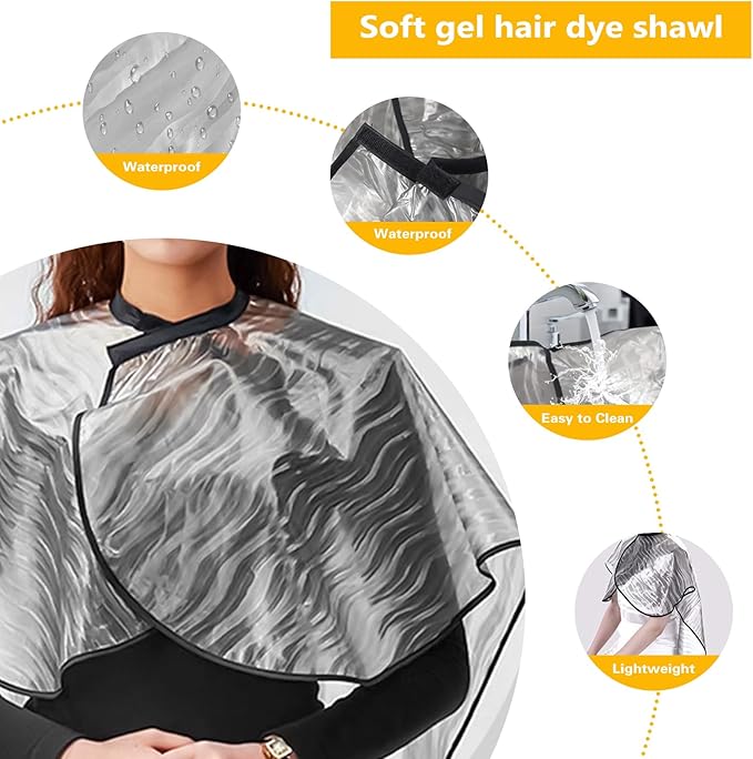 DINTSTYLE 26PCS Hair Dye Coloring Kit, Professional Hair Bleach Kit, Hair Coloring Products, Gloves, Storage Bag, Rubber Band, Ear Cap, Mixing Spoon, Shawl, Clips, Brush, Bowl, Black