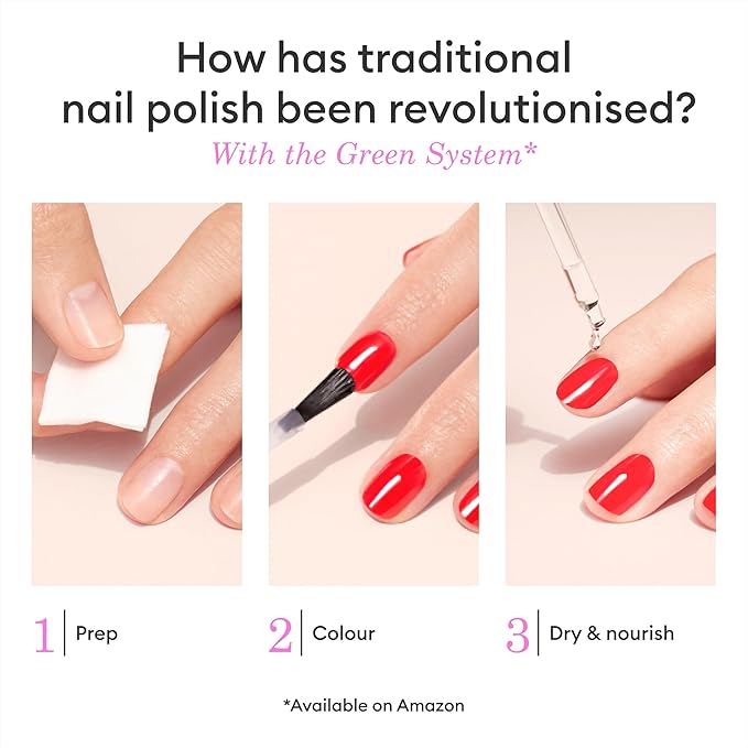 Manucurist Green Nail Polish Shell Beige - Beige Pink Nude Nail Polish - 9-Free, Plant-Based and Vegan - Manicure - Made in France - 0.5 fl oz