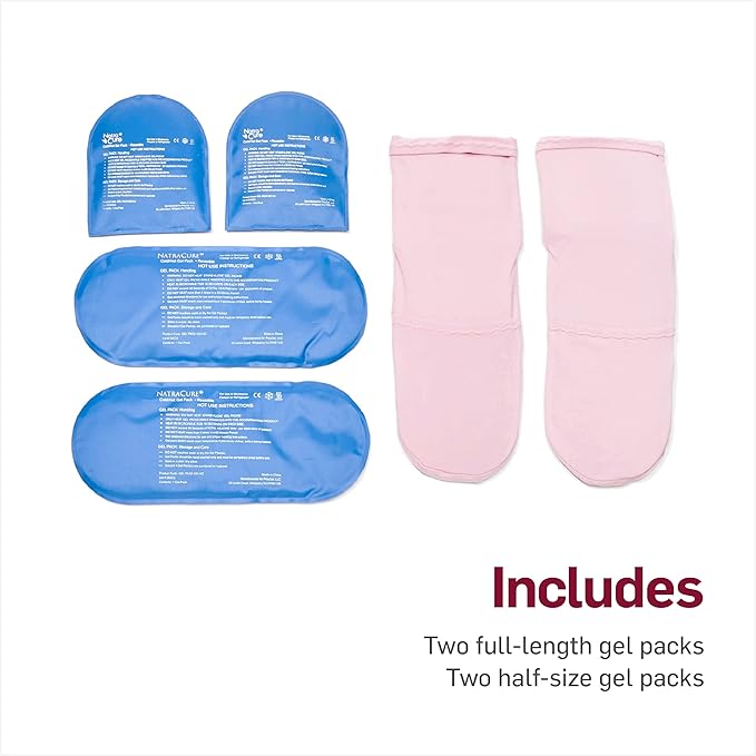 NatraCure Pink Cold Therapy Socks - Reusable Gel Ice Frozen Slippers for Feet, Chemotherapy, Arthritis, Neuropathy, Plantar Fasciitis, Post Partum Foot - Size: Small/Medium
