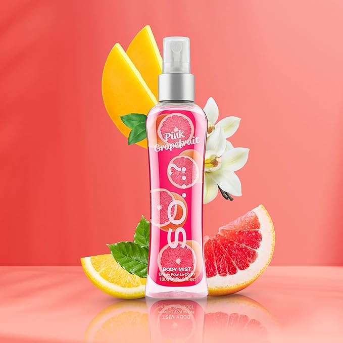 Pink Grapefruit Body Mist by So...? - Citrus, Fruity Body Spray for Women - Perfume for Women - Perfect Gifts - 3.5 oz