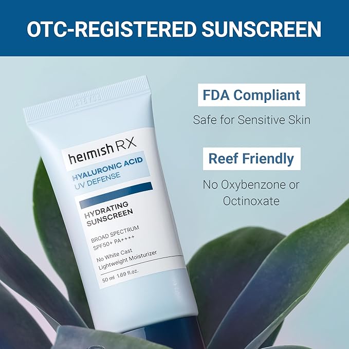 Heimish Hydrating Sunscreen, Hyaluronic Acid UV Defense, SPF 50+ PA++++, 1.69 fl oz (50 ml)