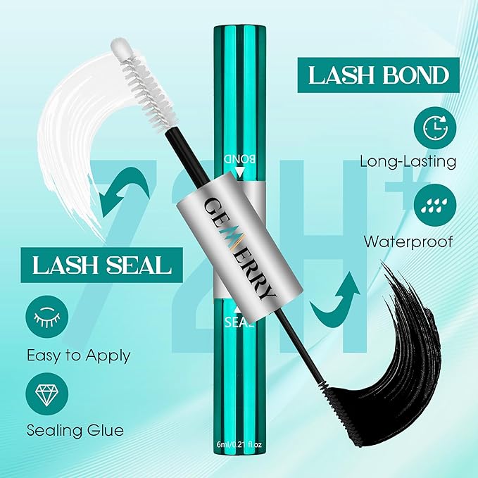 GEMERRY Lash Extension Kit DIY 280pcs Lash Clusters Kit Eyelash Extension Kit D Curl Individual Lashes Kit with Lash Bond and Seal Lash Tweezers for Self Use（40P-10-18mm)
