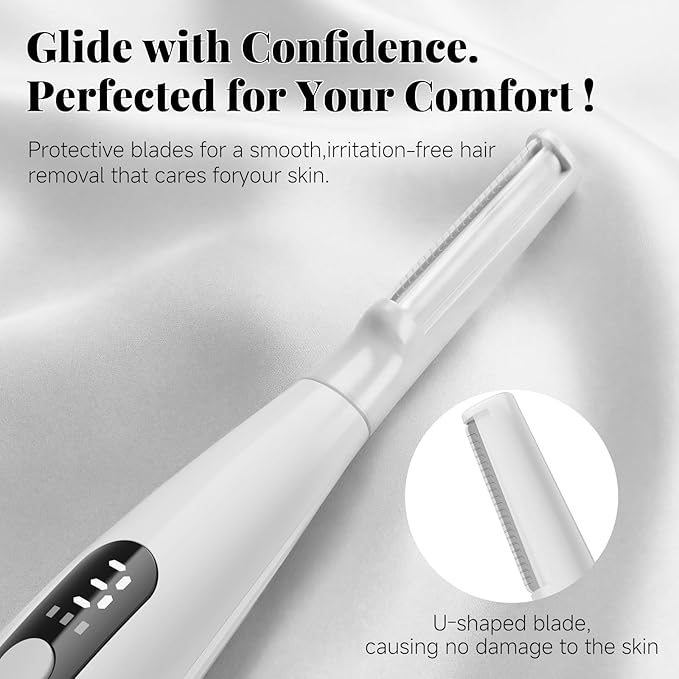 Sonic Dermaplane Razor for Women Face with 8 Replaceable Blades, Facial Oil, Rechargeable Dermaplane Razor for Facial Hair & Peach Fuzz, Sonic Technology with 3 Speeds, Dermaplaning Tool for Women