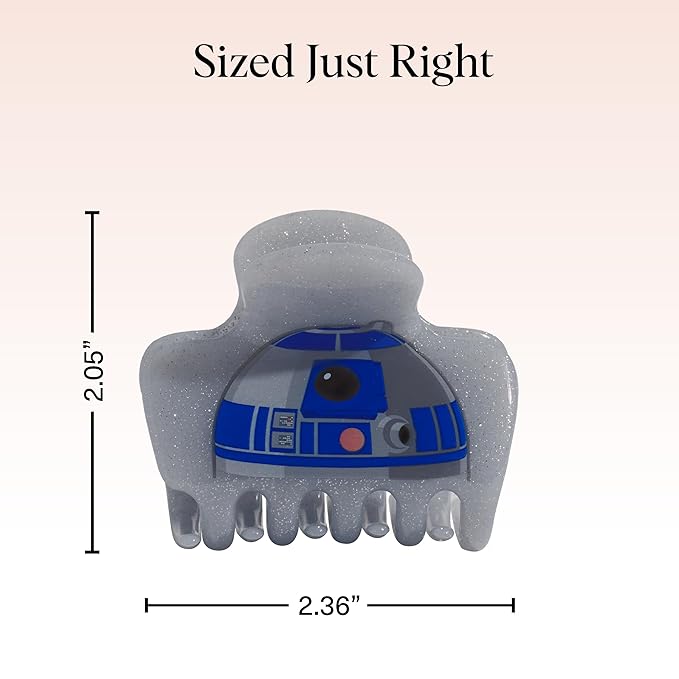 Kitsch x Star Wars R2-D2 Glitter Medium Hair Clip for Women – Whimsical Galaxy-Inspired Claw Clip | Recycled Plastic, Strong Secure Grip, | Ideal Gifts for Women, Hair Accessories for Girls