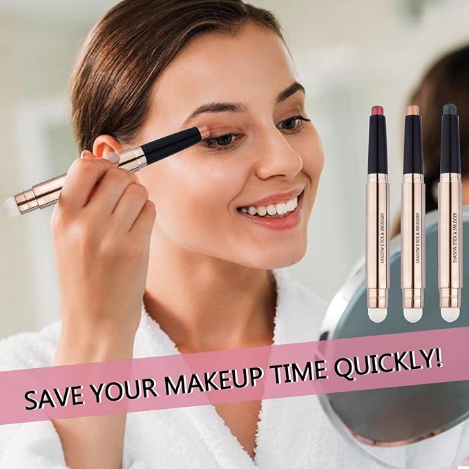 Green Eyeshadow Stick Eye Makeup Cream Shimmer Smooth Glitter Dark Light Matte Single Crayon Primer Palette Eyeliner Eyeshadow Pencil Natural Waterproof Long Lasting