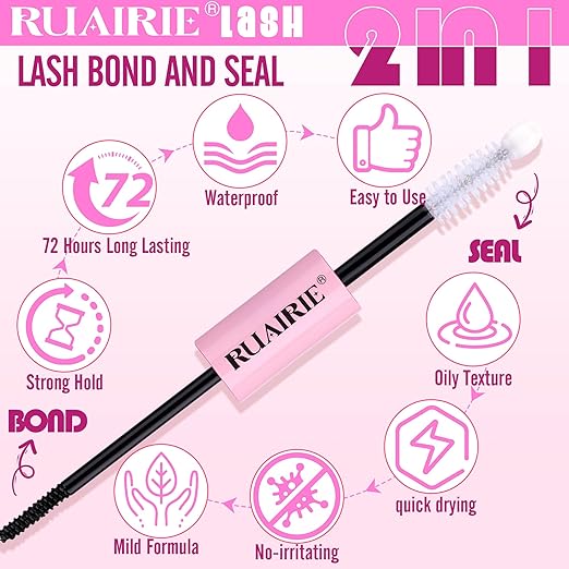 Ruairie Bond and Seal Lash Glue - Strong Hold, Waterproof, Eyelash Clusters