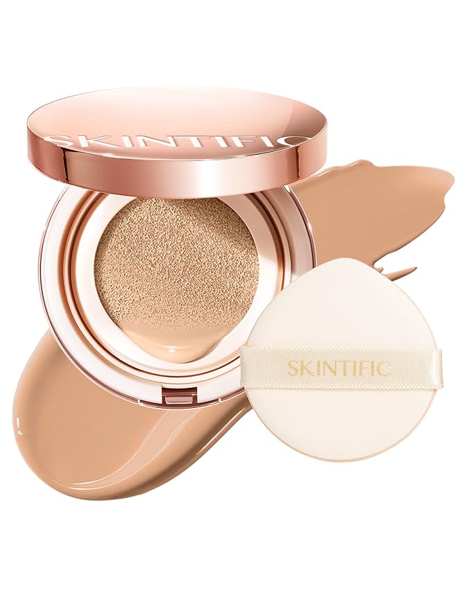 Full Coverage Cushion Foundation #04 Beige| Satin Glow Finish, Oil-Control & Waterproof, Buildable Tattoo Cover Cushion for All Skin Types