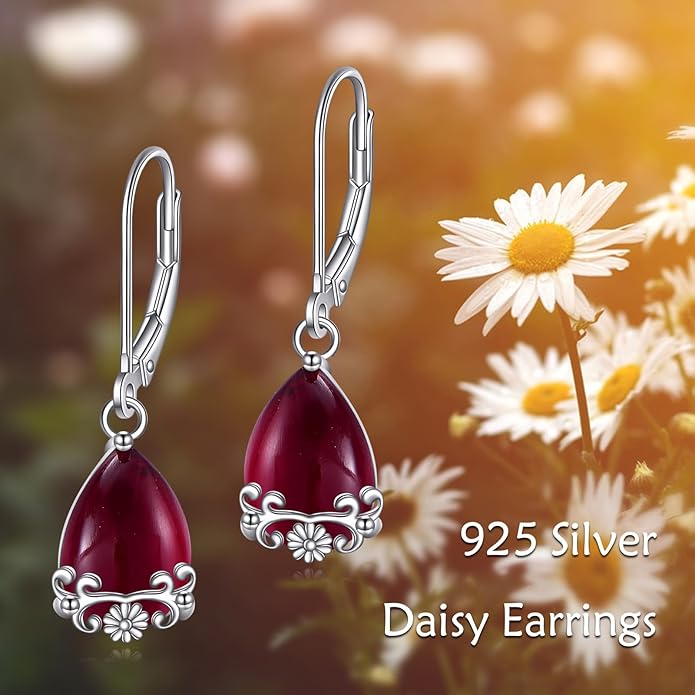 POPLYKE Celtic Filigree Teardrop Drop Dangle Earrings Sterling Silver Leverback Earrings Jewelry for Women