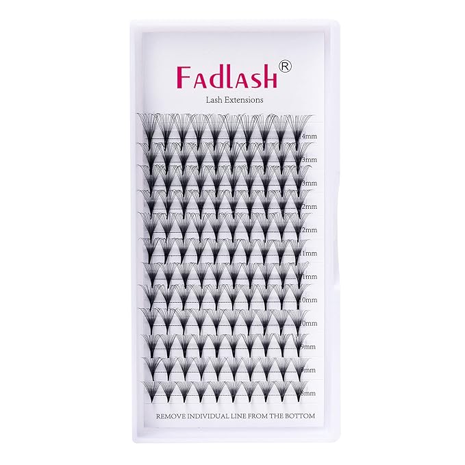 Premade Fans Eyelash Extensions 8-14mm 14D Premade Lash Extensions Fans Pointed Base Pre Made Volume Lashes Pre Fanned Lash Extensions Middle Stem (14D-0.05D, 8-14mm)