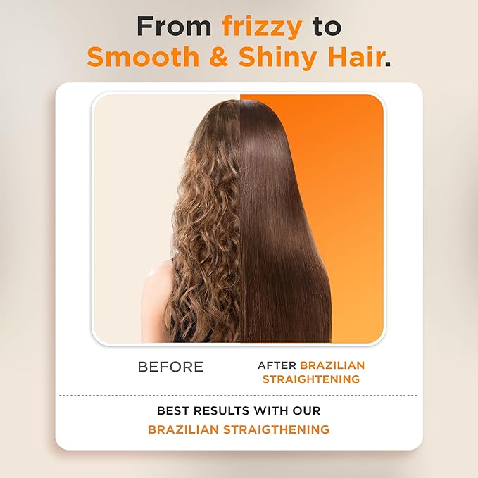KATIVA Brazilian Keratin Treatment Kit at home Formaldehyde Free Hair Straightening with Hyaluronic Acid, Up to 12 Weeks Frizz Control for Curly, Wavy, Frizzy Hair (Straightening Kit)
