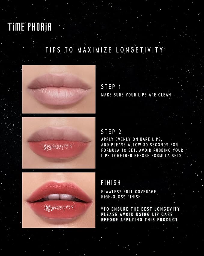 Stellar Dust Lip Stain 09 Enigma, Transfer-Proof & Smudge-Proof Lip Gloss, Deep Red Brown Tinted Glossy Finish, High-Pigment Vibrant, Hydrating Lightweight Long-Lasting Lip Makeup for Women