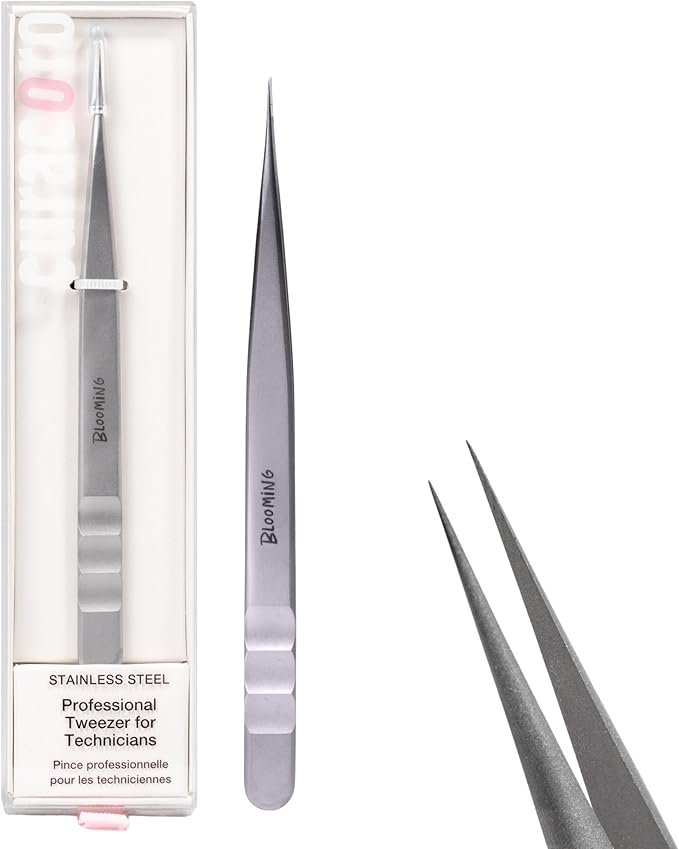 Curacoro Lash Tweezers for Eyelash Extensions - LashSmith Straight Isolation Tweezer for Classic Lashes and Effortless Precision