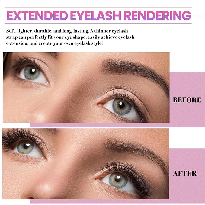 Qiveaory DIY Lash Extension Kit 727 Pcs Individual Lashes Clusters with Bottom Lashes Lash Bond and Seal,Eyelash Remover Tweezers Brush Eyelash Extension Set Lash Books DIY at Home