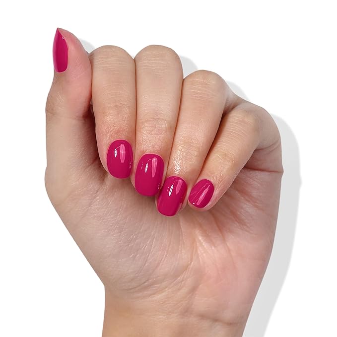 LONDONTOWN UV/LED Gel Nail Polish - Long Lasting, Chip Resistant High Shine Color - Glossy Sangria Purple, Teeny Kini, 12ml/.40fl oz