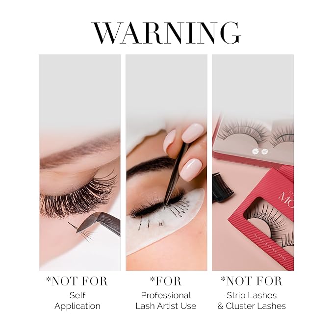 DLUX PROFESSIONAL Eyelash Extension Glue for Professionals - 8 Weeks Retention, 0.5 Sec Drying Time, Latex Free Semi Permanent Individual & Volume Lash Extension Glue