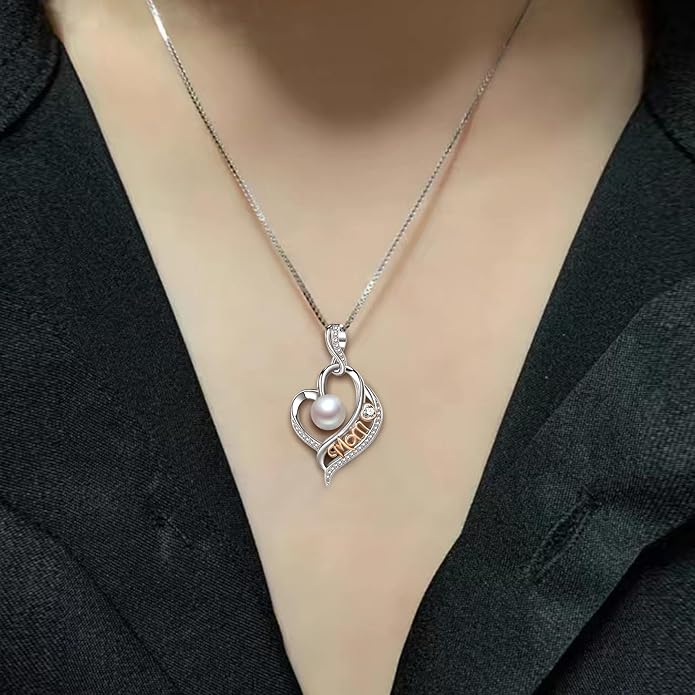 LEIDANY Mothers Day Gifts for Mom -Grandma Mom from Daughter Son, Gifts for Wife Nana Mother Birthday-Christmas Day for Women Her Jewelry Gift, Pearl Necklaces