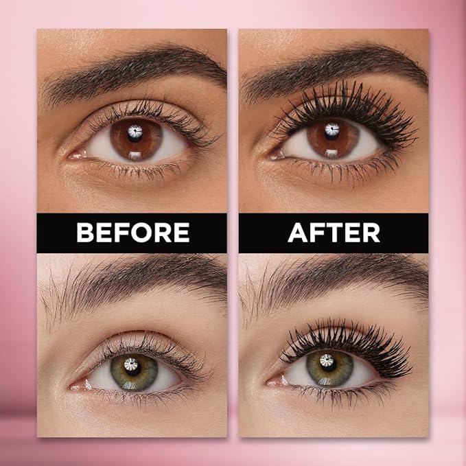 L'Oreal Paris Makeup Voluminous Lash Paradise Mascara, Voluptuous Volume, Intense Length, Feathery Soft Full Lashes, No Flaking, No Smudging, No Clumping, Mystic Black, 0.25 Fl Oz (Pack of 2)