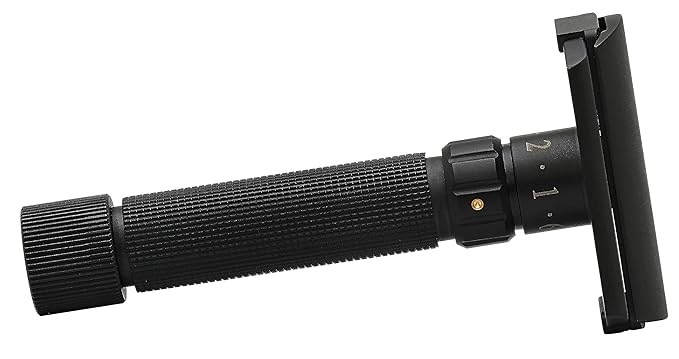 Pearl Flexi Adjustable Safety Razor Black Edition - Reusable Metal Razor made of 100% Brass | Eco Friendly Double Edge Razor for Men | Men's Shaving Razor for Father's Day Gift Option
