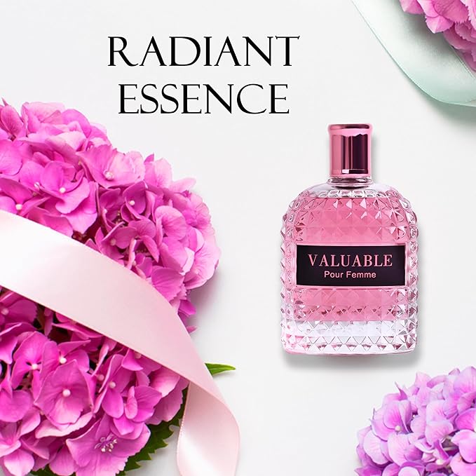 A CENTER 4PCS Perfume Set for Women - Floral Fragrance Gift Set with Vanilla,Sweet Fruity, Eau De Parfume| 3.4 Fl Oz Each Women's Cologne(Valentine Milano,Valuable,Paris,Mon Amour Paris)