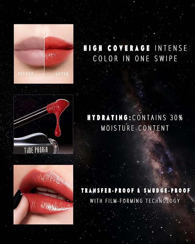 Stellar Dust Lip Stain 13 Berrion, Transfer-Proof & Smudge-Proof Lip Gloss, Vibrant Berry Pink Tinted Glossy Finish, High-Pigment Vibrant, Hydrating Lightweight Long-Lasting Lip Makeup