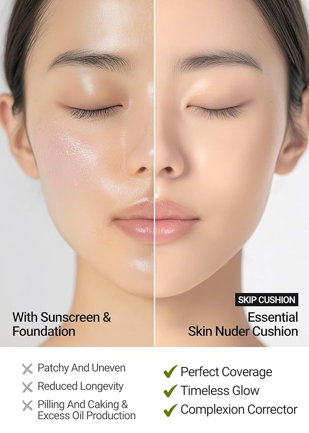 JUNG SAEM MOOL [ SPF ] Essential Skin Nuder Cushion (19 Pink Light) | Refill Included (0.98 Fl Oz) | SPF50 Broad Spectrum | Natural Finish | Makeup Artist Brand