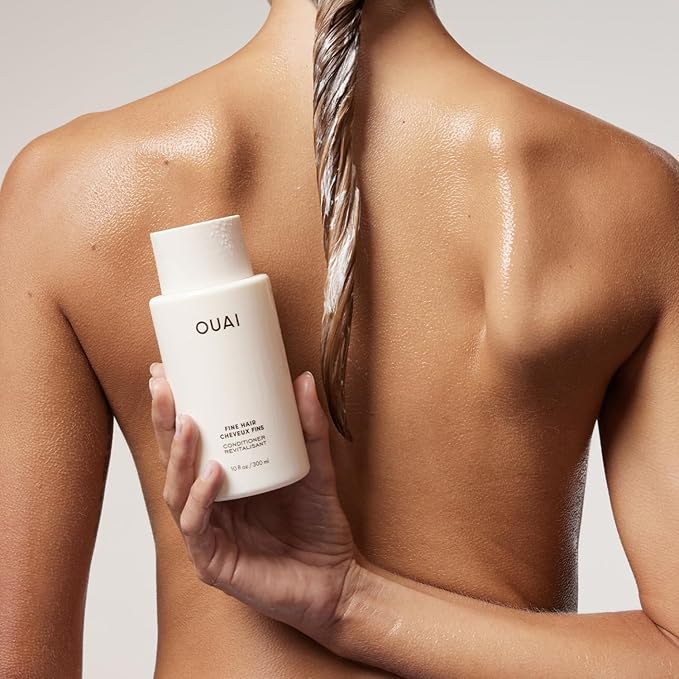 OUAI Fine Hair Conditioner Refill - Volumizing Conditioner Made with Keratin, Biotin and Chia Seed Oil - Adds Softness, Bounce and Volume - Free from Parabens, Sulfates, and Phthalates (32 Oz)