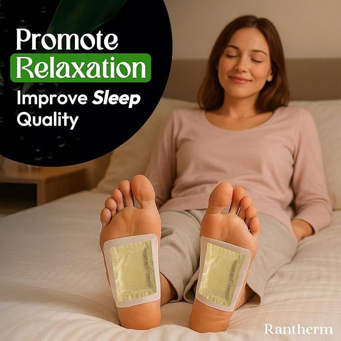 Foot Patches Pads for Deep Cleansing: Feet Patches Bamboo Wood Vinegar Ginger Foot Pads for Promoting Sleeping 30 Packs - 2 boxes