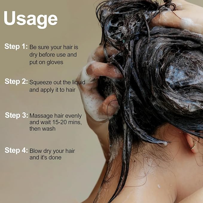 Agthyuve Dark Coffee Hair Dye, Hair Dye Shampoo for Men and Women, Hair Color Shampoo For Home Use, Shampoo Para Canas, Hair Dye Shampoo 3 in 1, 16.9 Fl Oz (Dark Coffee)