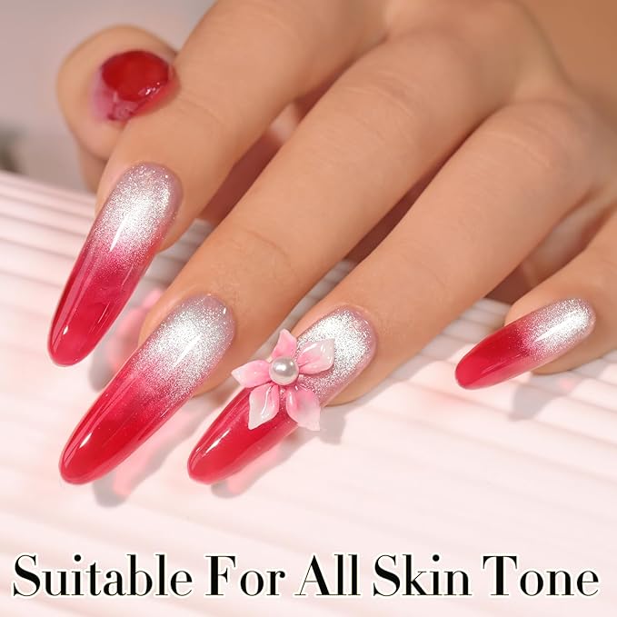 Double Rhythm 0.5 Oz Jelly Gel Polish Same Color Same Bottle Sheer Neutral Natural Light Milky Pastel 15ML Translucent Polish Art DIY at Home (Red-A1612)