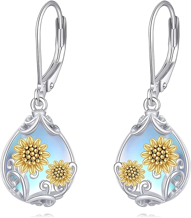 POPLYKE Celtic Filigree Teardrop Drop Dangle Earrings Sterling Silver Leverback Earrings Jewelry for Women