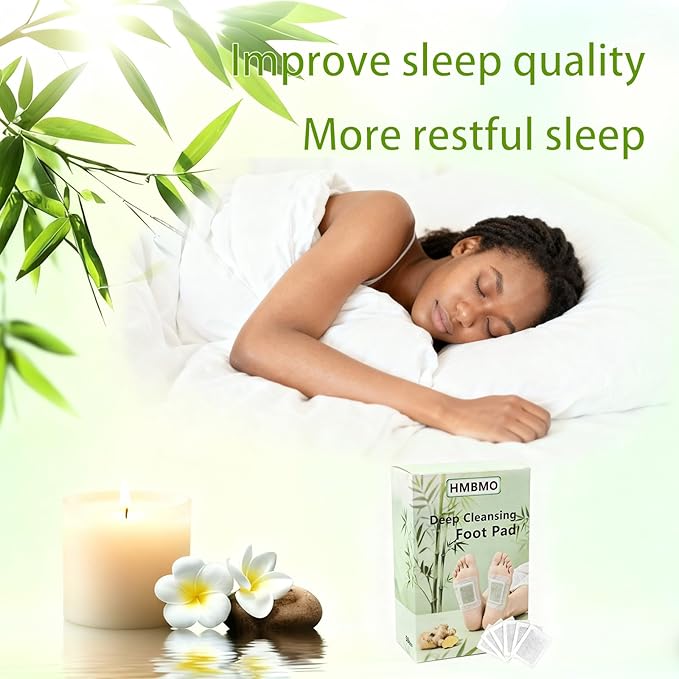 Lymph Care Foot Pads 50pads – Deep Cleansing Foot Pads with Ginger Oil for Relieve Stress, Improve Sleep, Help Lymphatic Drainage and Deep Cleansing