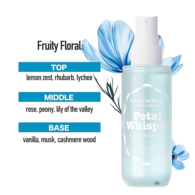 JA VEIR Body & Hair Fragrance Mist Original Perfumed Vanilla Spray for Women (Petal Whisper)