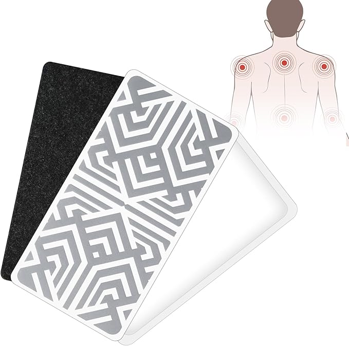 YOAPA Reusable Pain Patch, for Sore Muscle Relief - Pain Relief Patches for Back, Foot, Knee, Neck & More, Easy Adhesive Application, Fast Acting - Includes 1 Patch, 3 Adhesives&1 Carry Case-006