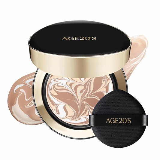 [NEW] AGE20'S Signature Essence Pact | 23W BEIGE | Vegan Korean Cushion Foundation | Pack of 1 | Cream Foundation, Dewy & Glow Finish, Natural Coverage, SPF 50+