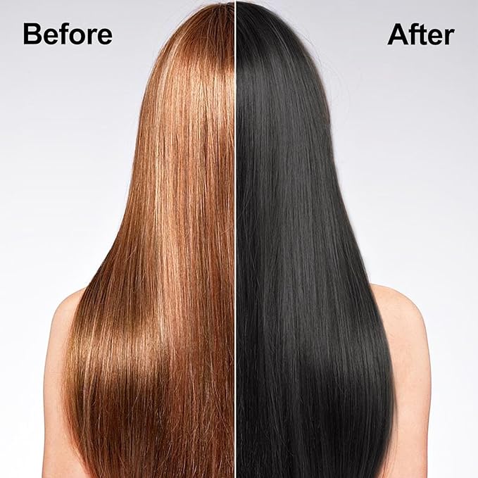 Agthyuve Black Hair Dye, Hair Dye Shampoo for Men and Women, Hair Color Shampoo For Home Use, Shampoo Para Canas, Hair Dye Shampoo 3 in 1, 16.9 Fl Oz (Black)
