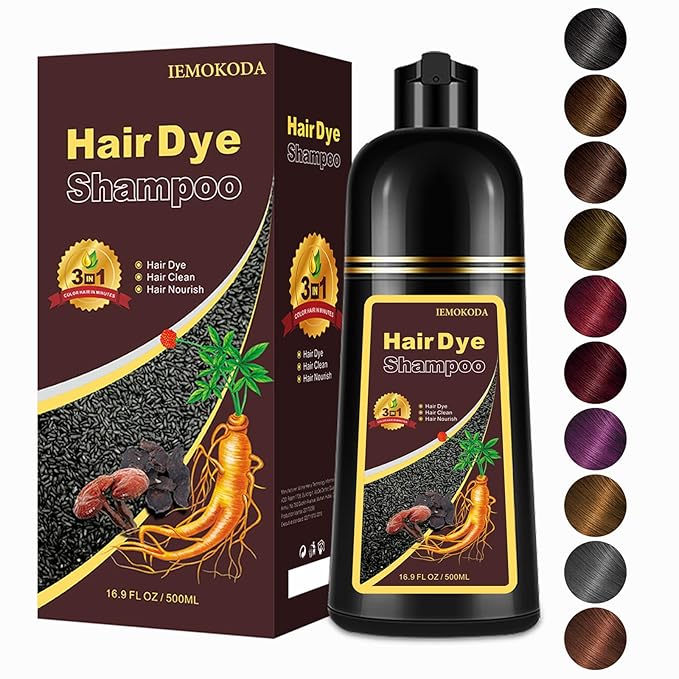 Agthyuve Wine Red Hair Dye Shampoo, Easy To Use, Semi-Permanent Color Shampoo - Lasts 30 Days, 16.9 FL Oz