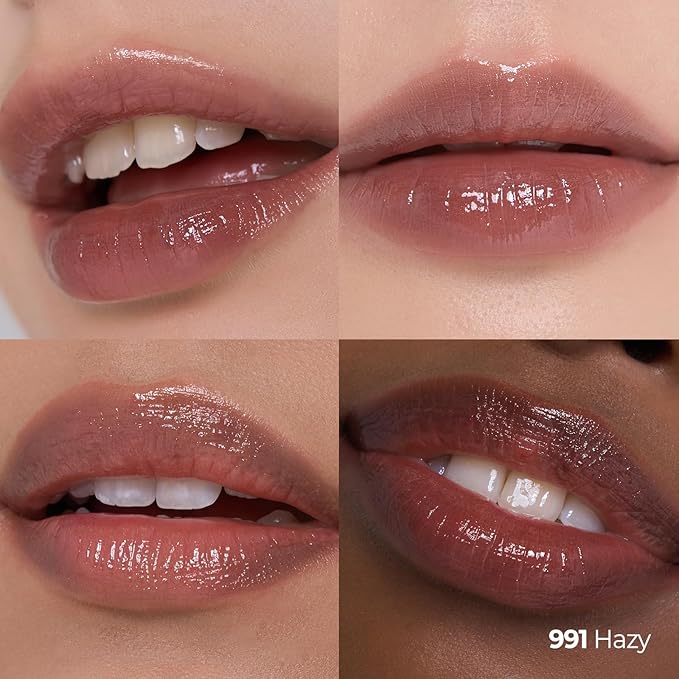 Laka Popping Balloon Lip Stain, 4.5g/0.15oz, Glossy Plumping Lip Tint, Moisturizing, Non-Sticky Texture for All-Day Hydration, Vegan, K-Beauty (#991 Hazy)