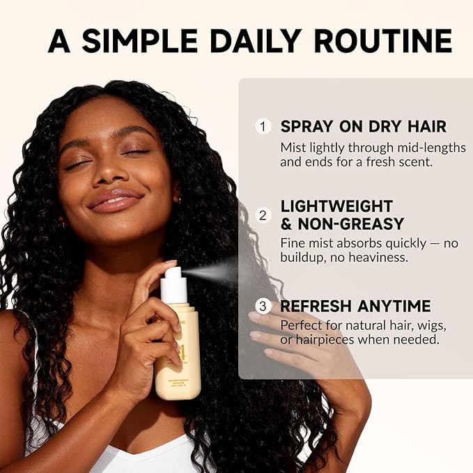 slashome Hair Perfume for Women, Alcohol-Free Vanilla Cream Hair & Body Mist, Lightweight Long-Lasting Fragrance for Hair, Wigs, Body & Fabric, Birthday & Valentine’s Day Gift, 100ml / 3.38 fl oz