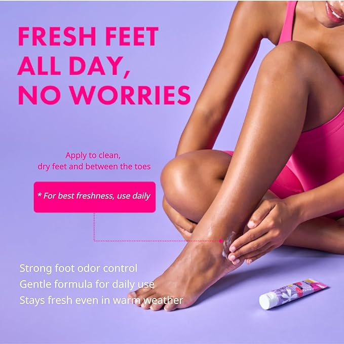 LOYNU Foot Care Deodorant Lotion – Long-Lasting Odor Control & Deep Hydration, Neutralizes Foot Odor, Moisturizes Dry, Cracked Heels, Mushroom Extract Formula for Soft, Healthy-Feeling Feet, 1.76oz