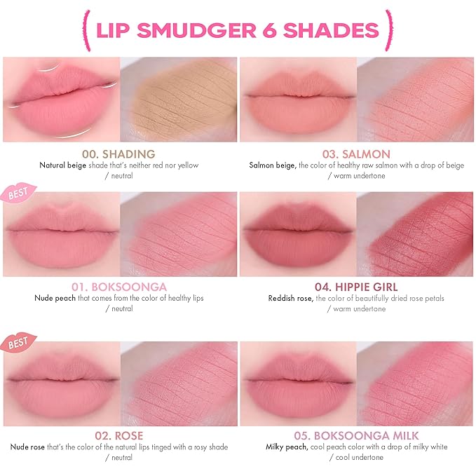 Amuse Seoul Lip Smudger (04 HIPPIE GIRL) | dark rose | lip liner, matte, creamy, soft, velvety, cruelty-free, lipcare, long-lasting, multiuse, vegan