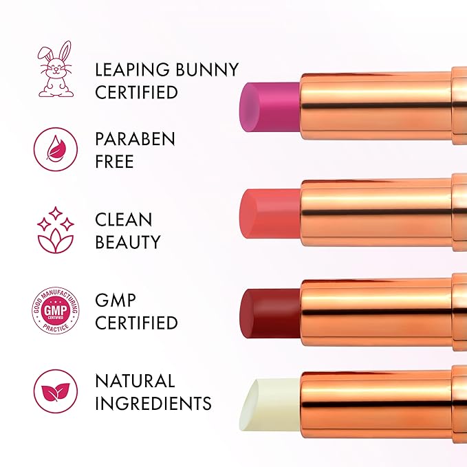 Lip Balm – Hydrating Balm with Cold-Pressed Oils, 10% Squalane, Vitamin E & Ceramides – Natural Moisturizing Lip Butter for Dry Cracked Lips – Clean, Non-Toxic Lips Care for Women – 004 NT