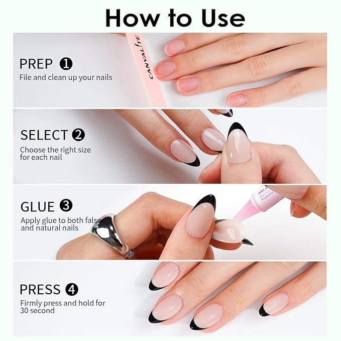 Canvalite Press On Nails Short Almond, 30Pcs Cat Eye Press on Nails Reusable Acrylic Fake Nails with Glue & Glue Remover Easy to Use Manicure Kit for Women, Green