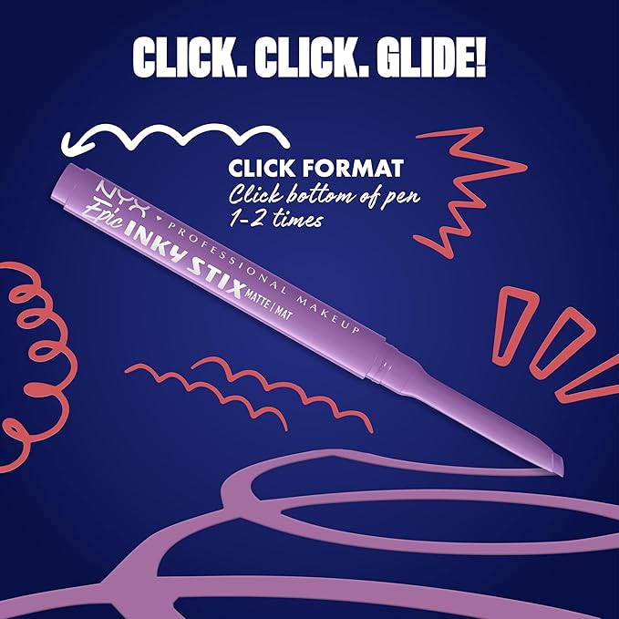 NYX PROFESSIONAL MAKEUP Epic Inky Stix Eyeliner, Mechanical Cream Gel Eyeliner, Waterproof Formula With Up To 24HR Wear - 09 Lavender Link (Matte Purple)