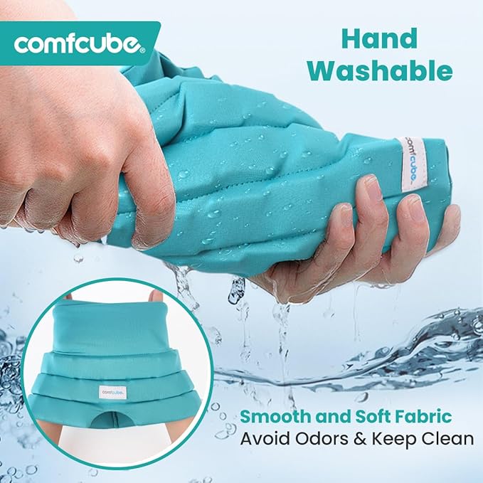 Comfcube Migraine & Headache Relief Ice Cap, 2 Hours Long Lasting Cold Therapy Wearable & Washable Form Fitting Ice Hat for Sinus & Stress Relief, Puffy Eyes, Severe Migraines, Chemo