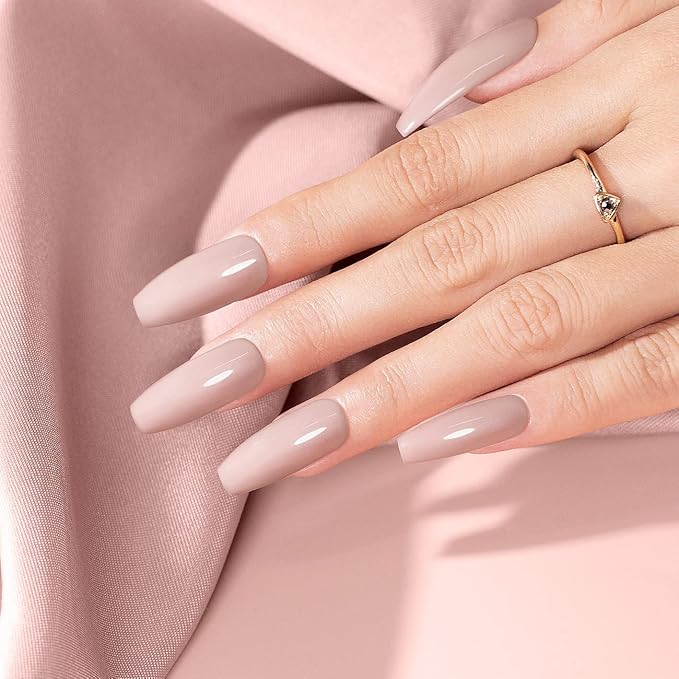 RARJSM Nude Gel Polish Dusty Gray Mavue Skin Tone Milky Gel Nail Polish Opaque 15ml Neutral Dark Purple Winter Colors Soak Off UV LED Cured Nail GelPolish for Nail Art French Manicure Salon DIY Home