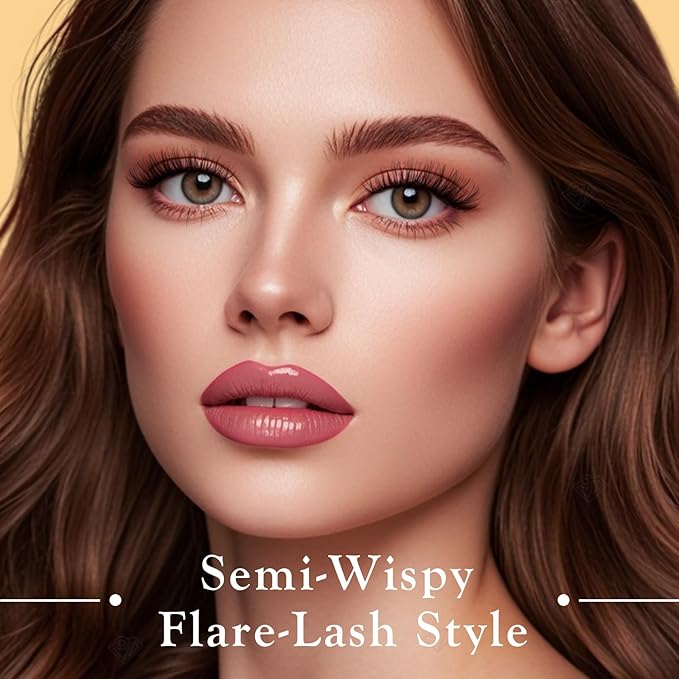 APCYUST Eyelashes Cat Eye Strip Lashes Natural Look Short False Cateye Lash 14 Pairs Clear Band Fake Mink Eyelash Fluffy Pestañas Postizas Naturales