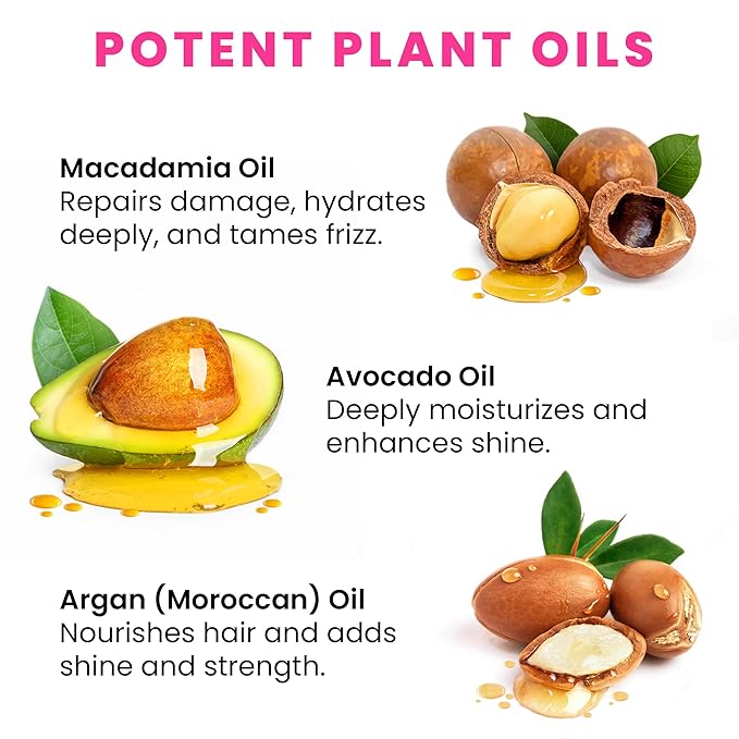 Bali Secret Hussell Hair Serum - No Rinse with Argan Macadamia & Avocado Oils - Vitamins A, E, Pro B5 - Conditioner for Women & Men - Pack of 2, 80 Capsules